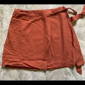 Orange Abercrombie & Fitch wrap skirt